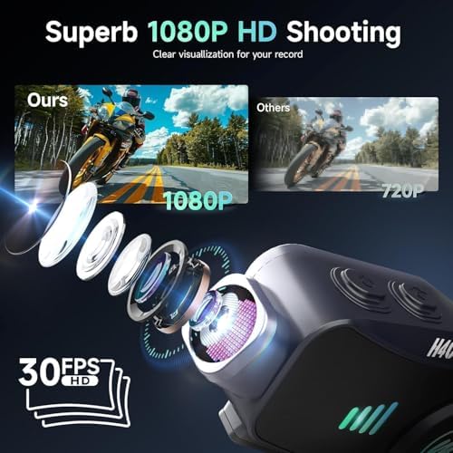 Helmet camera headset with 40mm speakers and 1500mAh battery