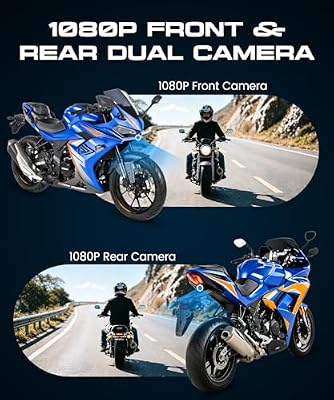 recording unit display on front and rear Upriding dual dash cam