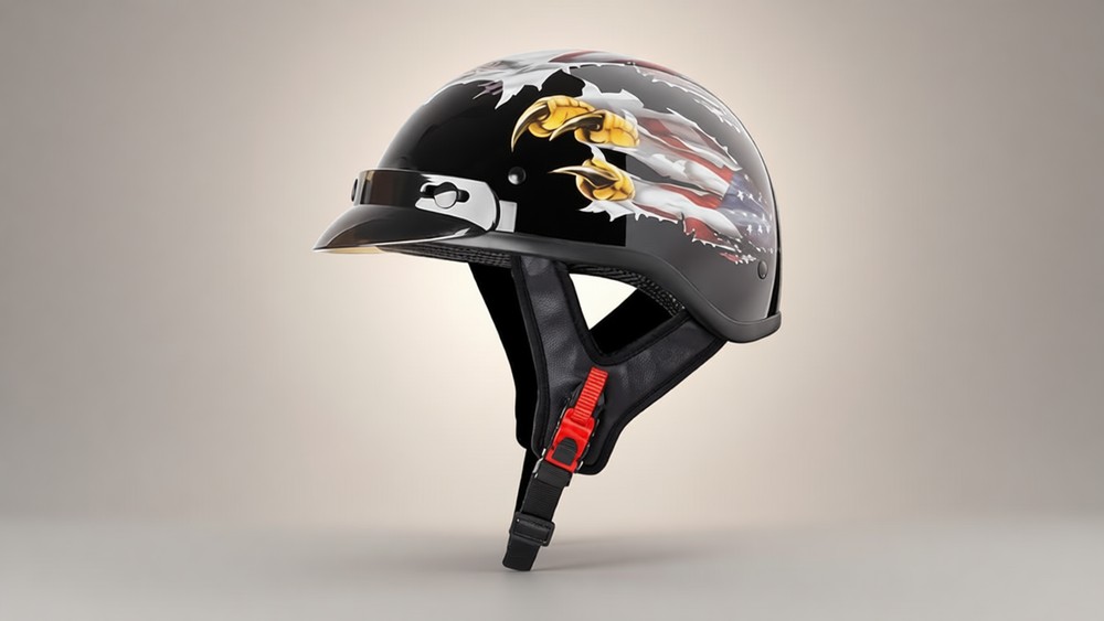 CARTMAN Half Helmet Review: DOT Eagle Graphics Motorcycle Helmet