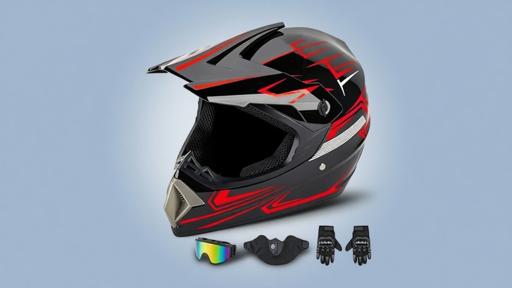 CARTMAN phantom helmet in red/black, looking down to show the sun visor and outer shell shape