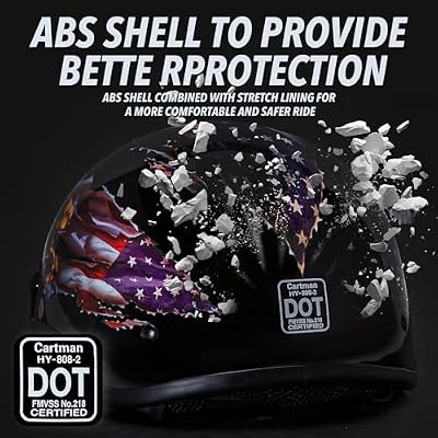 CARTMAN half helmet with eagle graphics