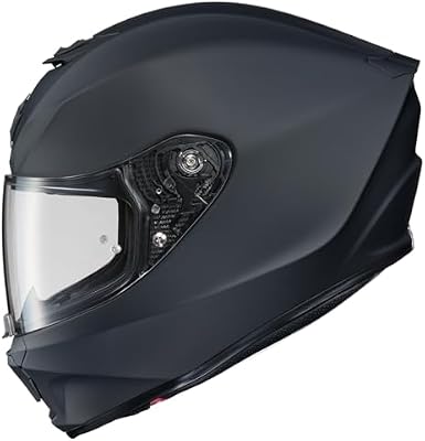 ScorpionEXO R330 Full Face Motorcycle Helmet in matte black with Pinlock ready shield