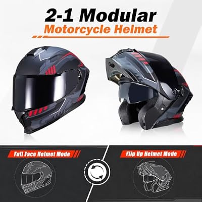 MXJ Gear JR-815 dual visor and sun lens detail