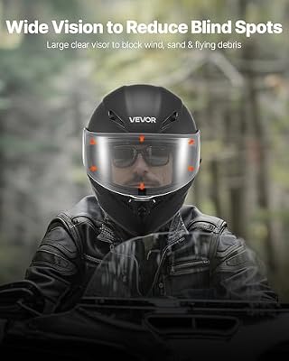 VEVOR Modular helmet rear view showing vents