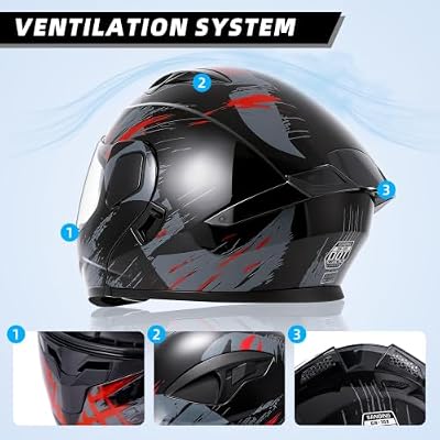 XINGSILUC helmet flip-up open position