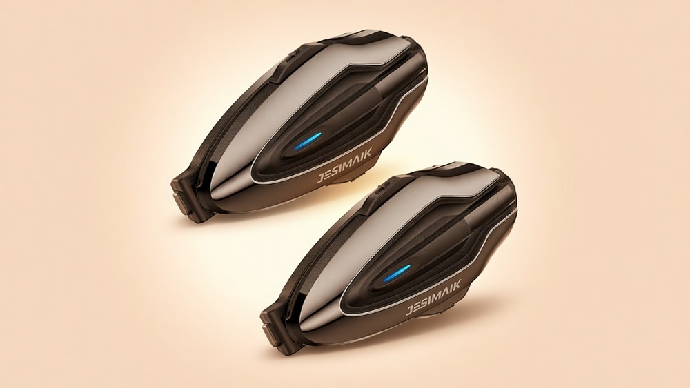 JESIMAIK Mesh 2-Pack motorcycle intercom with anti-theft magnet mount