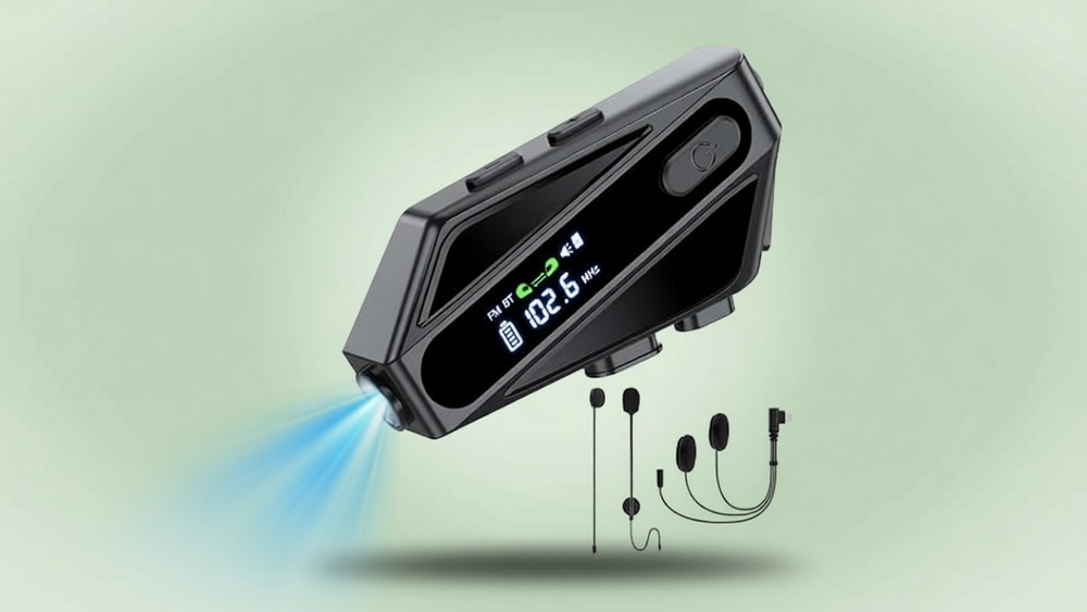 Touch Two C6 helmet Bluetooth headset with LED display
