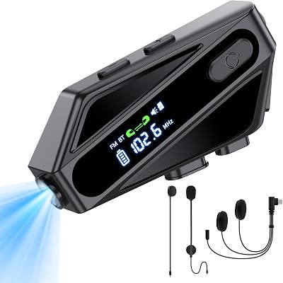 Touch Two C6 helmet Bluetooth headset with LED display