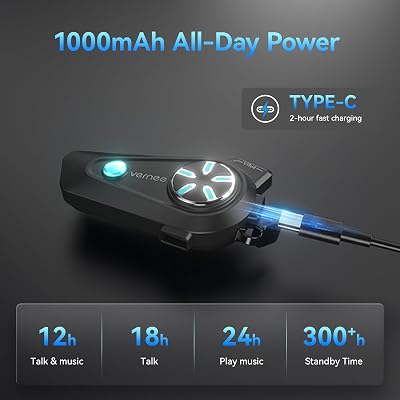 Vernee intercom with helmet