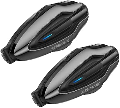 JESIMAIK Mesh 2-Pack motorcycle intercom with anti-theft magnet mount