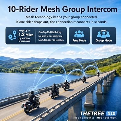 THETREE X10 mounted on a full-face helmet